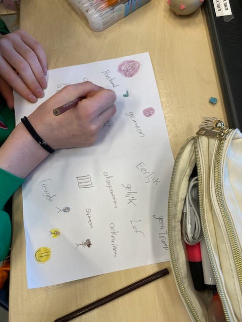 leerling tekent kaart